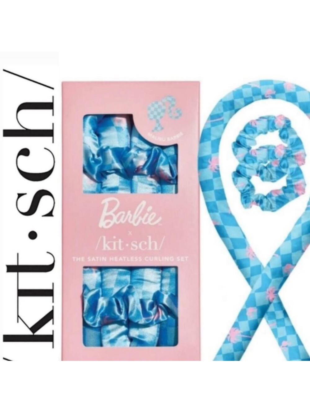 HARD TO FIND Barbie x Kitsch Satin Heatless Curling Set